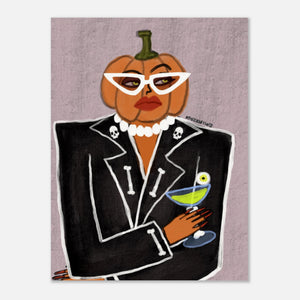 Punk Rock Pumpkin Print