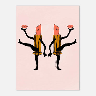Dancing Lipstick Babes Print
