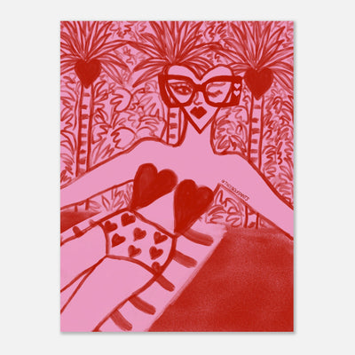 Heart Girl Summer Print