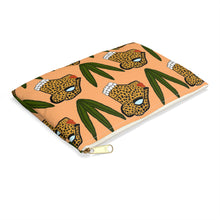 Cheetah and Leaves Pouch