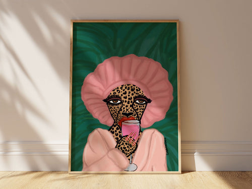 Bonnet And Rosé Print