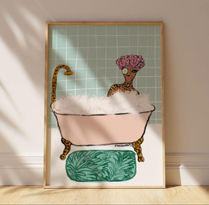 Bathtub Cheetah Print