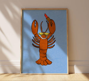 Glam Lobster Print