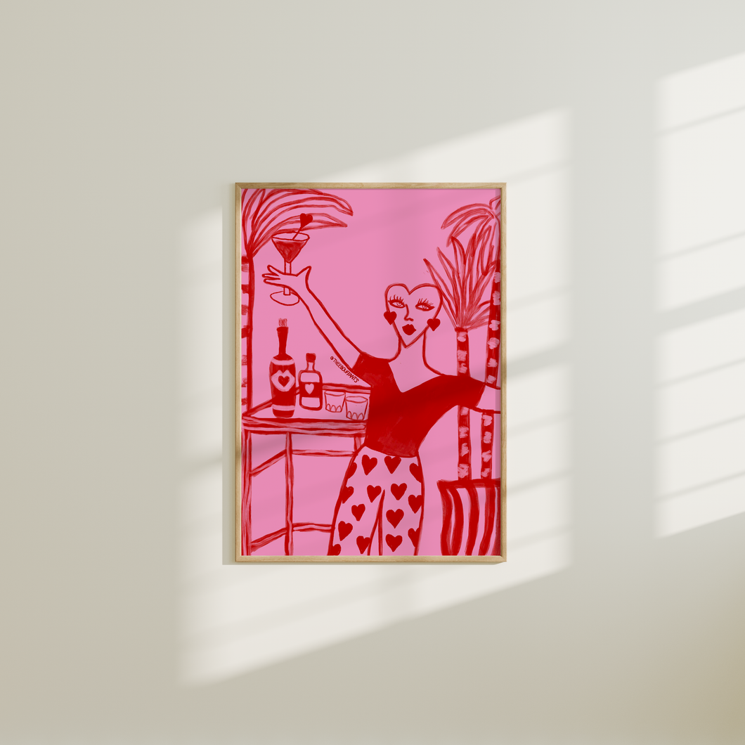 Heartini Girl Print