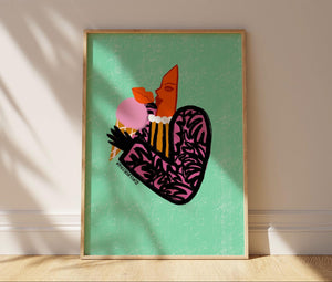 Lipstick With Ice Cream Print