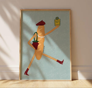 Madame Baguette Print