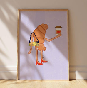 Miss Croissant Print