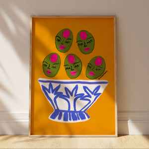 Sassy Olives In A Bowl Print