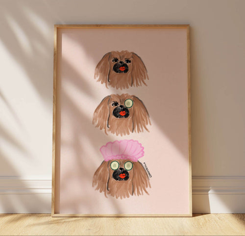 Spa Day Pekingese Print