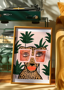 Tropical Glam Cat Print