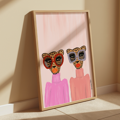 Two Cheetahs Print