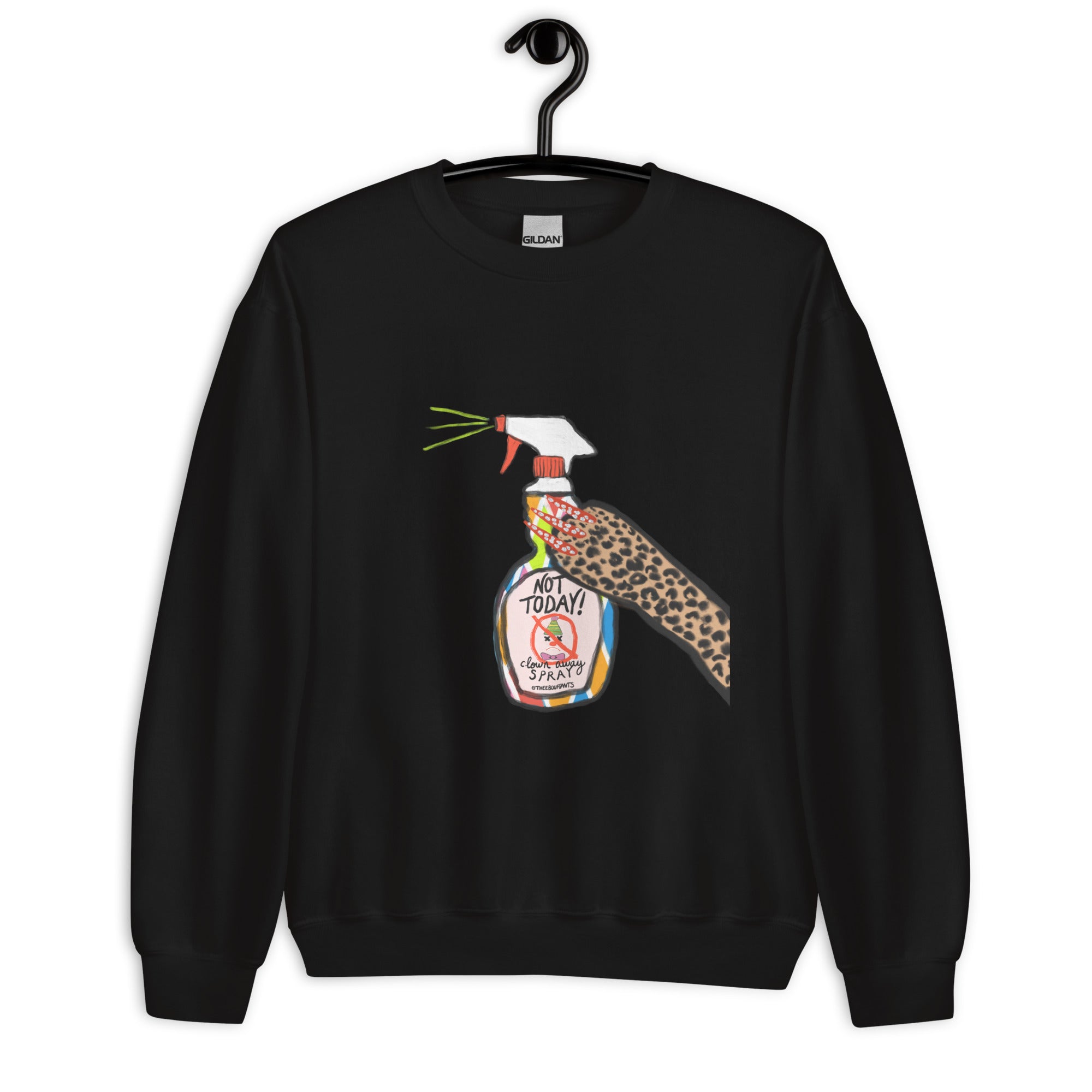 Clown Away Spray Sweatshirt – Bouffants And Broken Hearts
