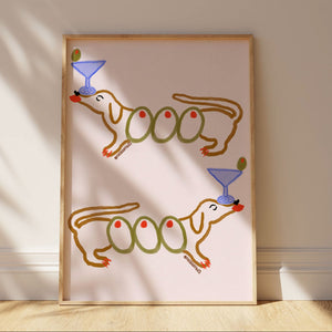 Martini Weenie Print