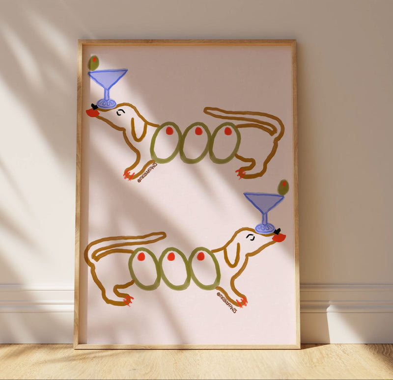 Martini Weenie Print – Bouffants And Broken Hearts