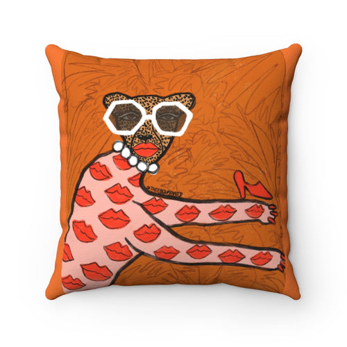 Dressed Up In Lips Square Pillow