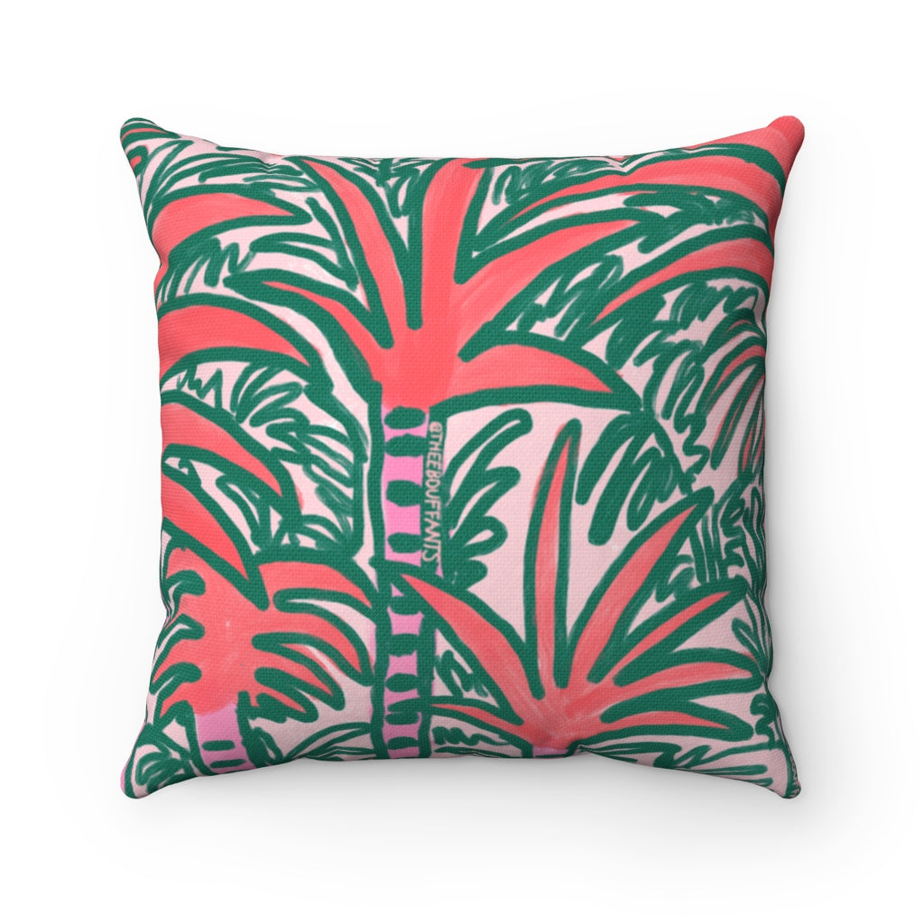 Tropical Sketch Square Pillow