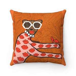 Dressed Up In Lips Square Pillow