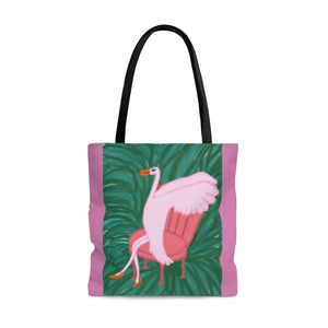 Lounging Flamingo Tote Bag