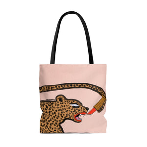 Lipstick Cheetah Tote Bag